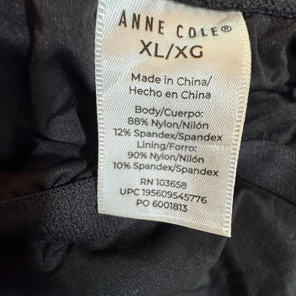 Anne Cole Women's Black Padded Tankini Top (no underwire) Size XL - Picture 3 of 4